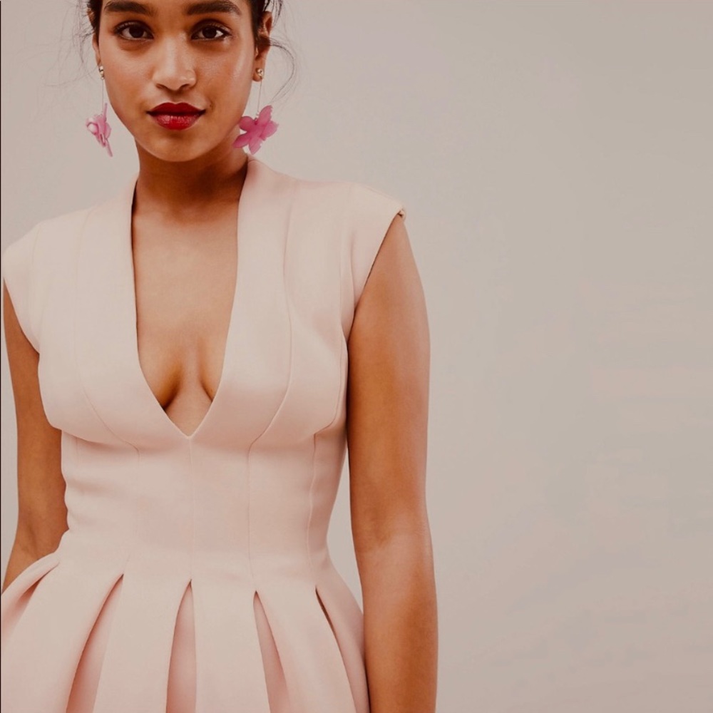 ASOS Mini Scuba Dress w/ Open Back Ballet Pink - Picture 10 of 15